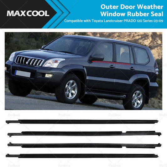 4x Door Glass Seal Weatherstrip Suitable For Toyota Landcruiser Prado 120 Series-0