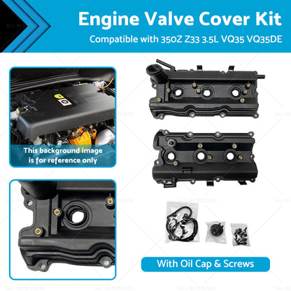 2PCS Engine Valve Cover Suitable For Nissan 350Z Z33 3. 5L VQ35 VQ35DE 2002-2006