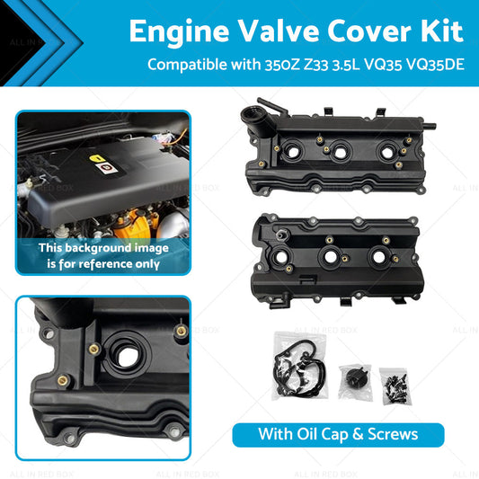 2PCS Engine Valve Cover Suitable For Nissan 350Z Z33 3. 5L VQ35 VQ35DE 2002-2006