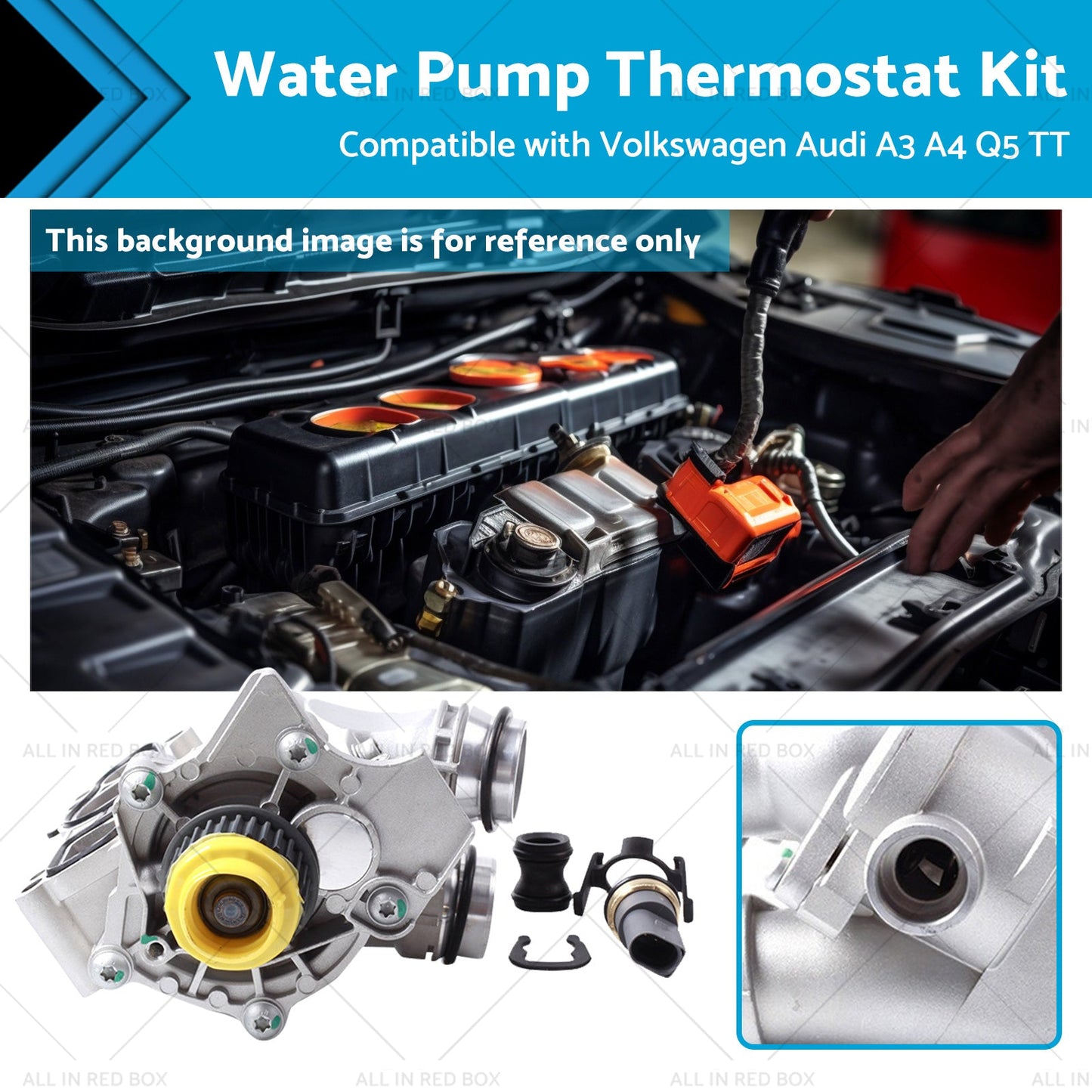 06H121026 Water Pump Thermostat Kit Suitable for Audi A3 A4 Q3 TT 2. 0L 1. 8L TFSI