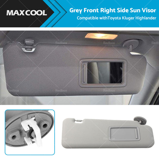 Right Side Gray Sun Visor Suitable For Toyota Kluger 2008-13 W or  Vanity Light-0