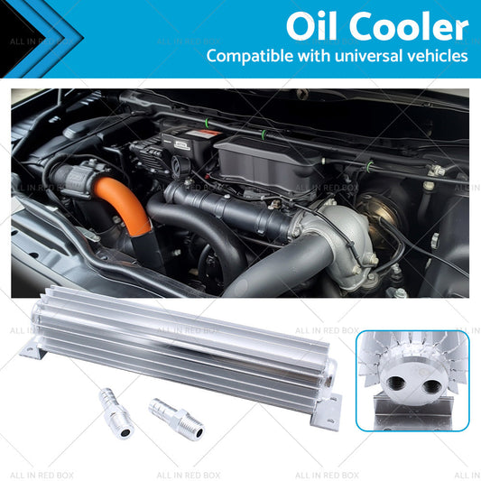 12" Aluminum Dual Pass Finned Transmission Oil Cooler for Universal Models