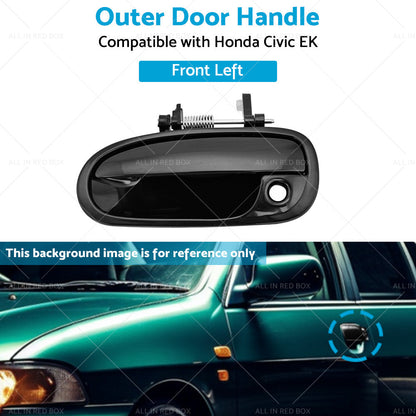 Smooth Black Front Left Outer Door Handle Suitable For Honda Civic EK 1995-2000