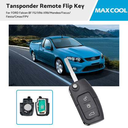 Transponder Remote Key for Ford BF FG Falcon Territory Mondeo FPV Focus Fiesta-0