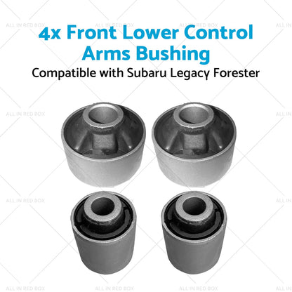 4PCS Front Lower Control Arms Bushing Suitable for Subaru Legacy Forester 03-17-3