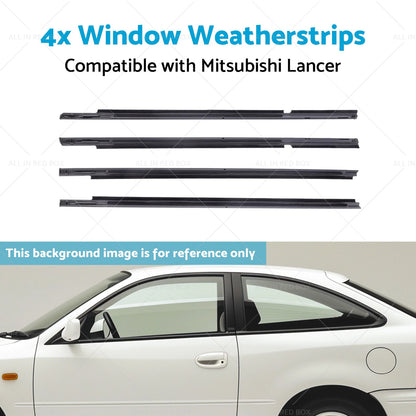 4x Window Weatherstrips Trim Belt Set Suitable for Mitsubishi Lancer 08-17-4