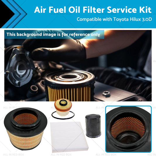 Air Fuel Oil Filter Service Kit Suitable for Toyota KUN26R Diesel Hilux 3. 0D-0