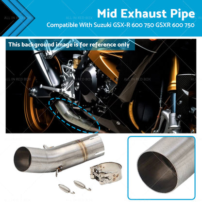 Exhaust Mid Pipe Motorcycle Suitable For Suzuki GSX-R600 GSXR 750 2011-2023-0