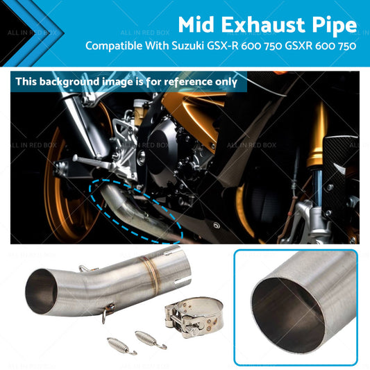 Exhaust Mid Pipe Motorcycle Suitable For Suzuki GSX-R600 GSXR 750 2011-2023-0