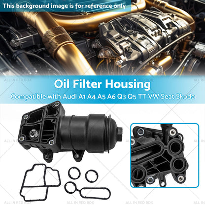 Oil Filter Housing 03L115389H Suitable for VW Seat Skoda Audi A1 A4 A5 A6 Q3 Q5-2