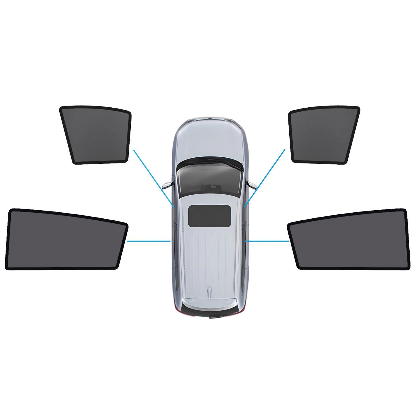 Magnetic Sun Shades Suitable For Nissan Tiida 2004-2010 C11 Hatch Front Windows-0