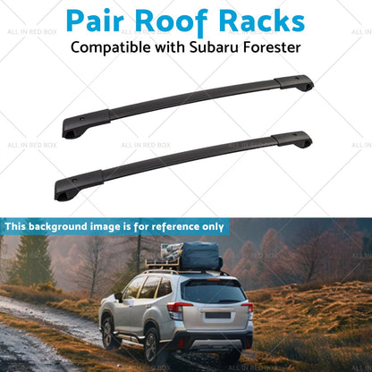 Pair Balck Roof Racks Cross Bars Suitable For Subaru Forester 2008-2021-3