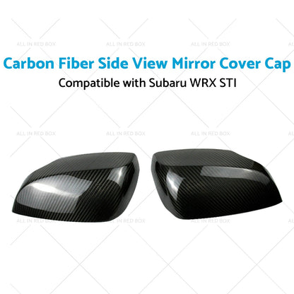 Carbon Fiber Side View Mirror Cover Caps Suitable for Subaru WRX STI 15-21-3