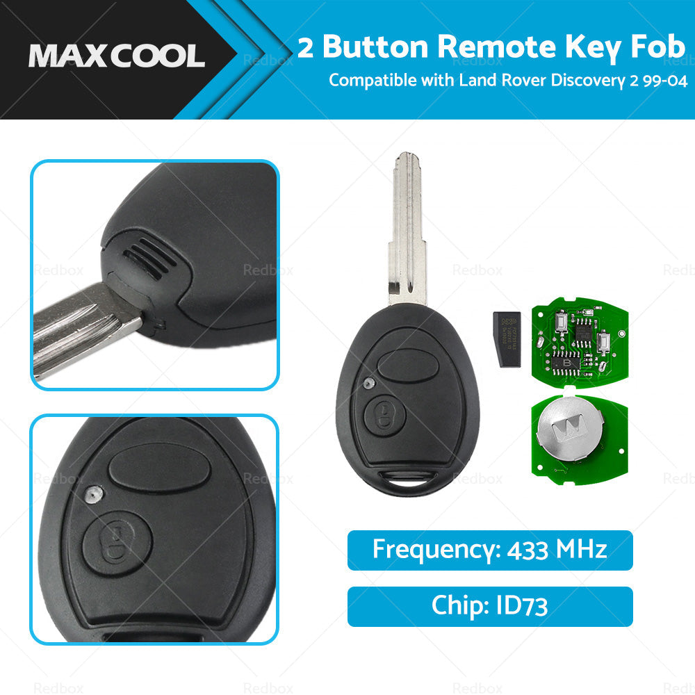 2 Button Remote Key Fob for Land Rover Discovery 1999-2004