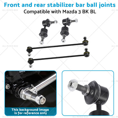 Front and Rear Stabilizer Bar Ball Joints Suitable for Mazda 3 BK BL 2004-2014-3