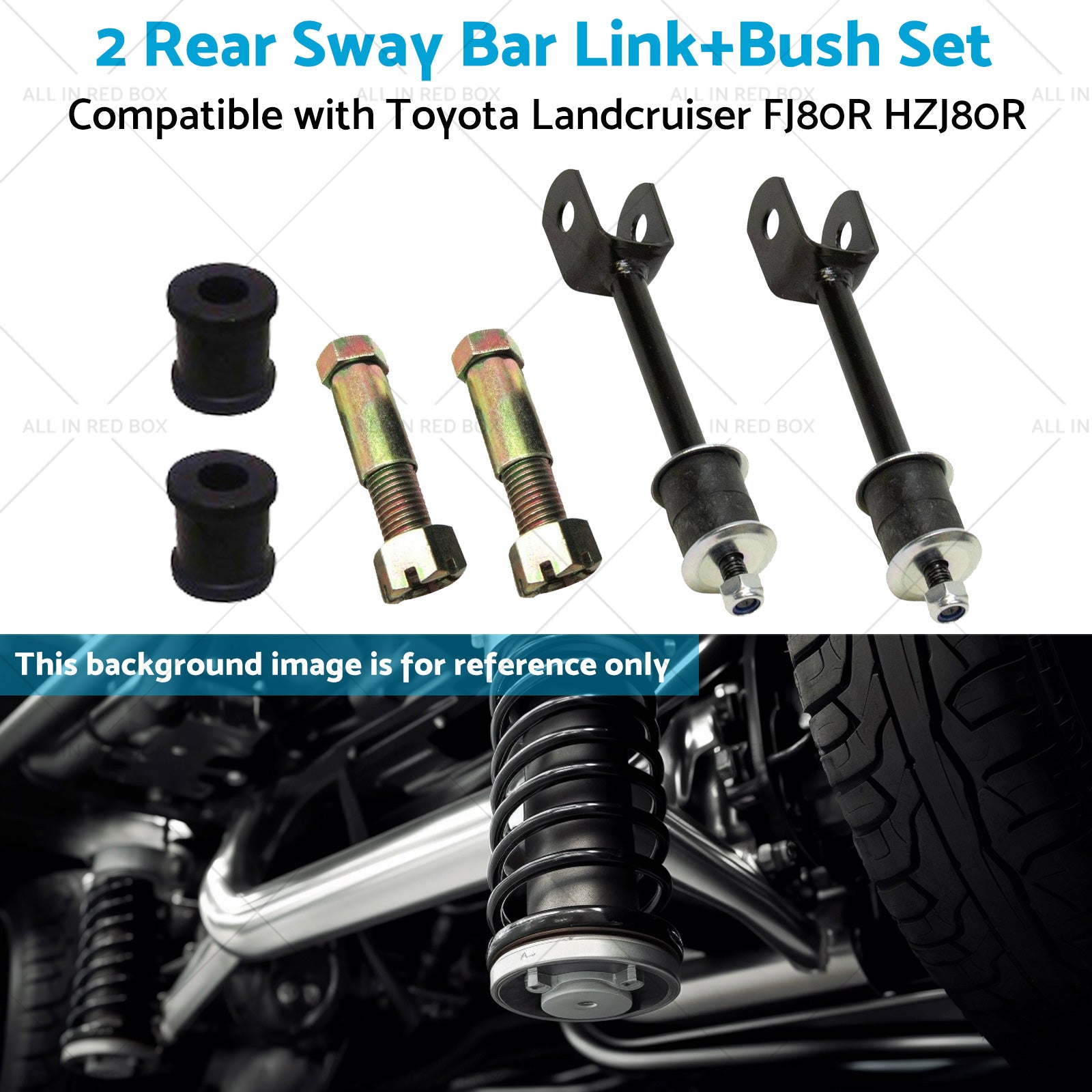 2 Rear Sway Bar LinkBush Kit Suitablefor Toyota Landcruiser FJ80R HZJ80R HDJ80R-4