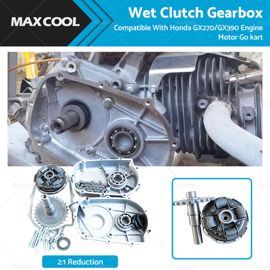 1 or 2 Reduction Wet Clutch Suitable For Honda GX270 or GX390 Gearbox Motor Gokart-0