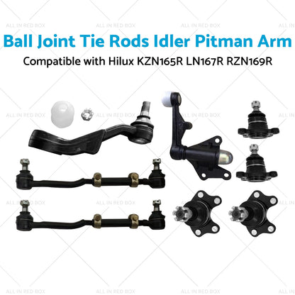 Ball Joint Tie Rods Idler Pitman Arm Suitable for Hilux LN167R RZN169R KZN165R-3