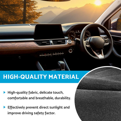 Black Dash Mat Suitable For Toyota Kluger XU75R Grande inchWith HUDinch 2021-2022-3