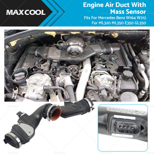 Air Mass Sensor W or  Air Duct Fits For Mercedes Benz W164 W212 ML320 ML350 GL350-0