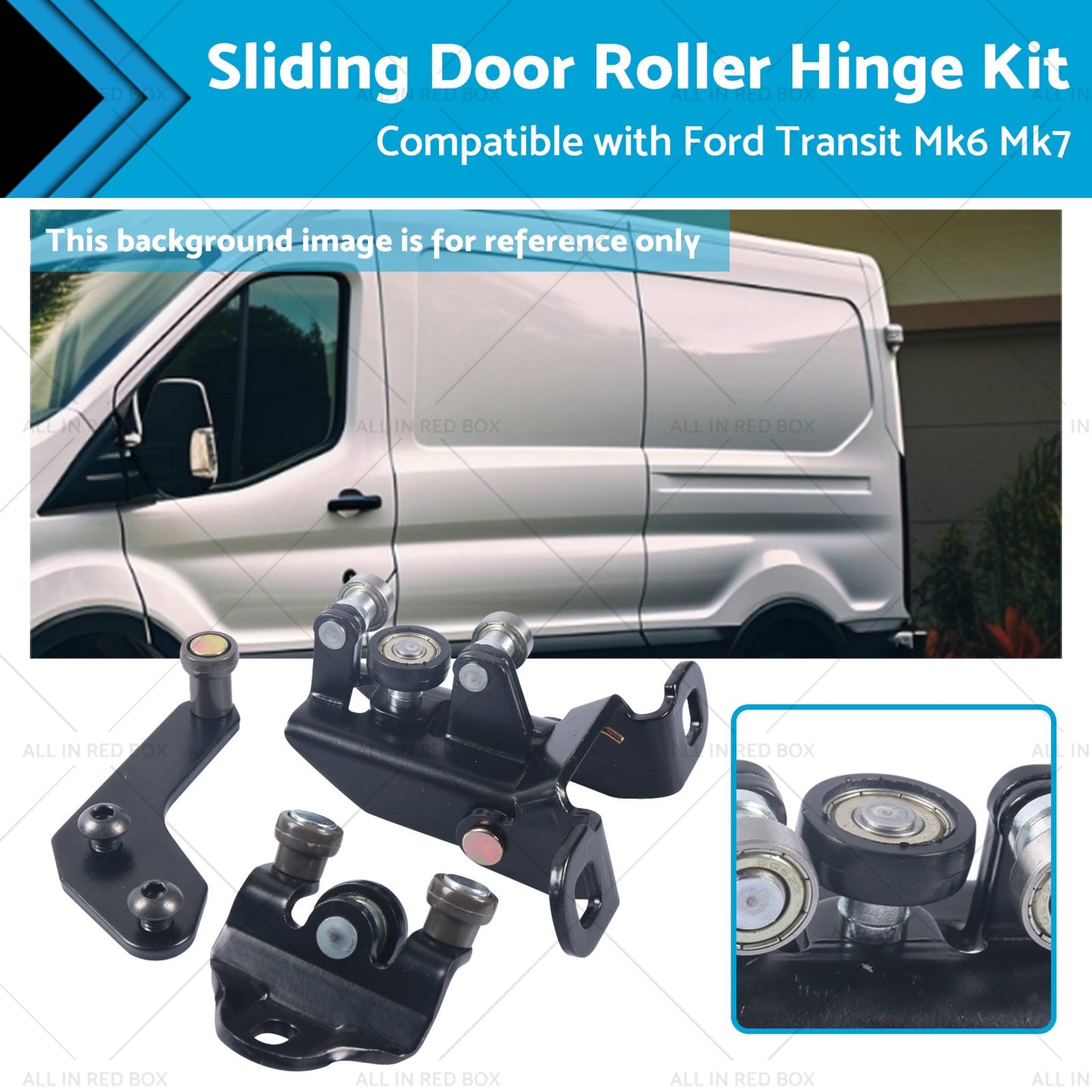 Left Side Door Top Middle Bottom Roller Runner Suitable for Ford Transit MK6 MK7-0