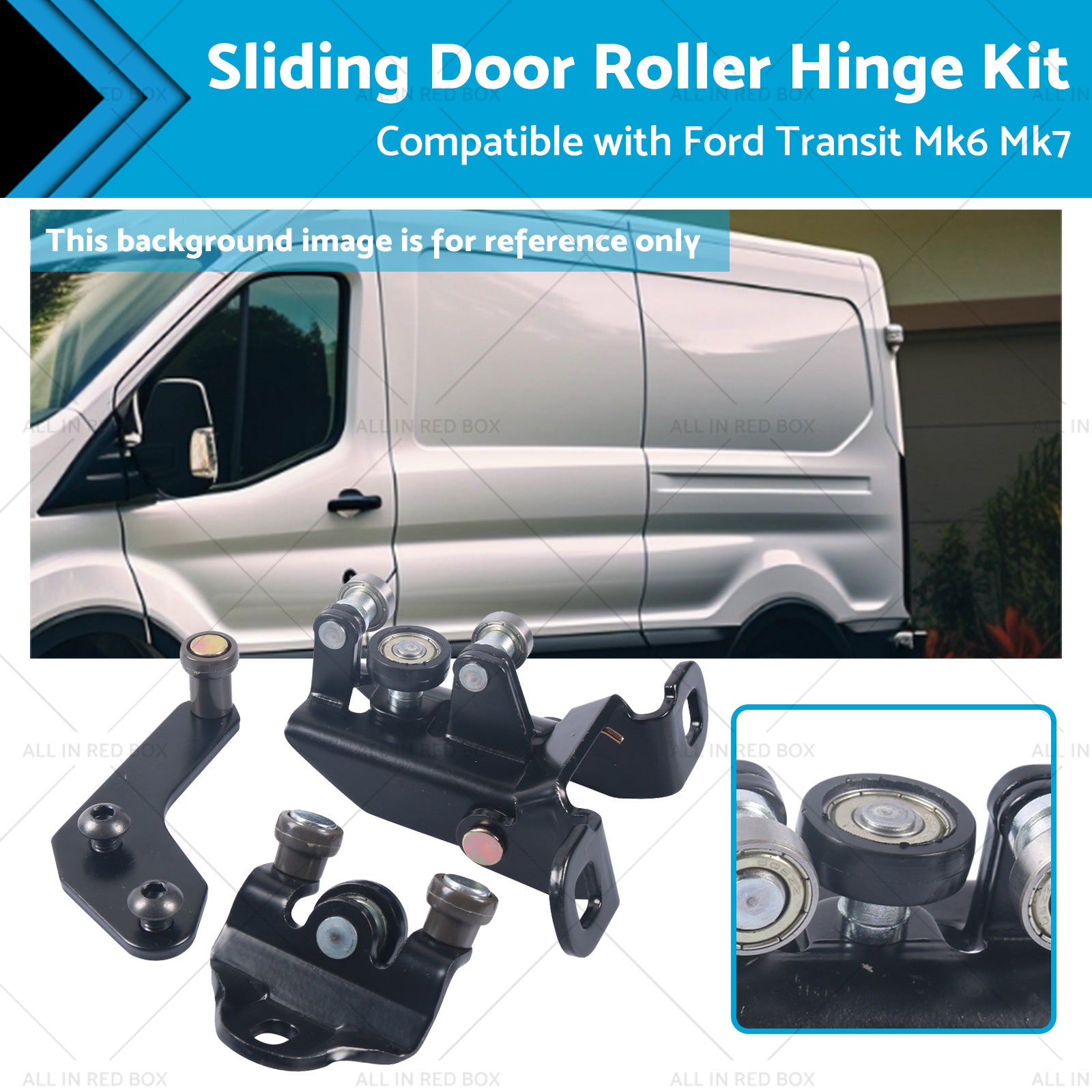 Left Side Door Top Middle Bottom Roller Runner Suitable for Ford Transit MK6 MK7-0