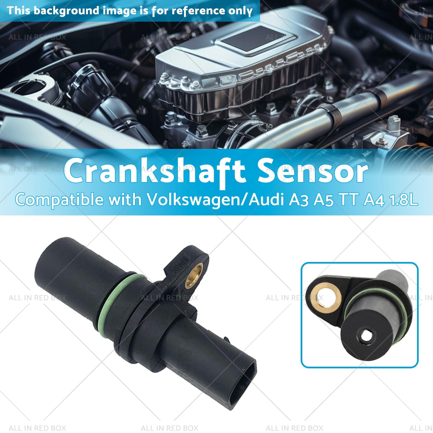 1x Crankshaft Sensor Suitable for 1. 8L 2. 0L Volkswagen Audi A3 A5 TT A4