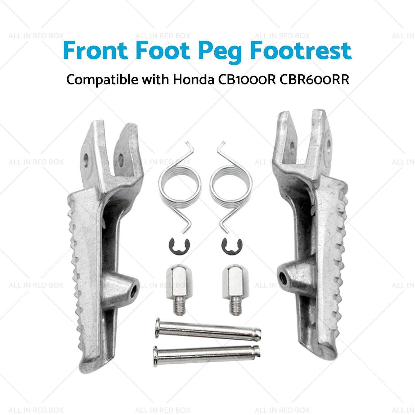 Front Foot Peg Footrest Silver Suitable For Honda CB1000R CBR600RR CBR1000RR-3