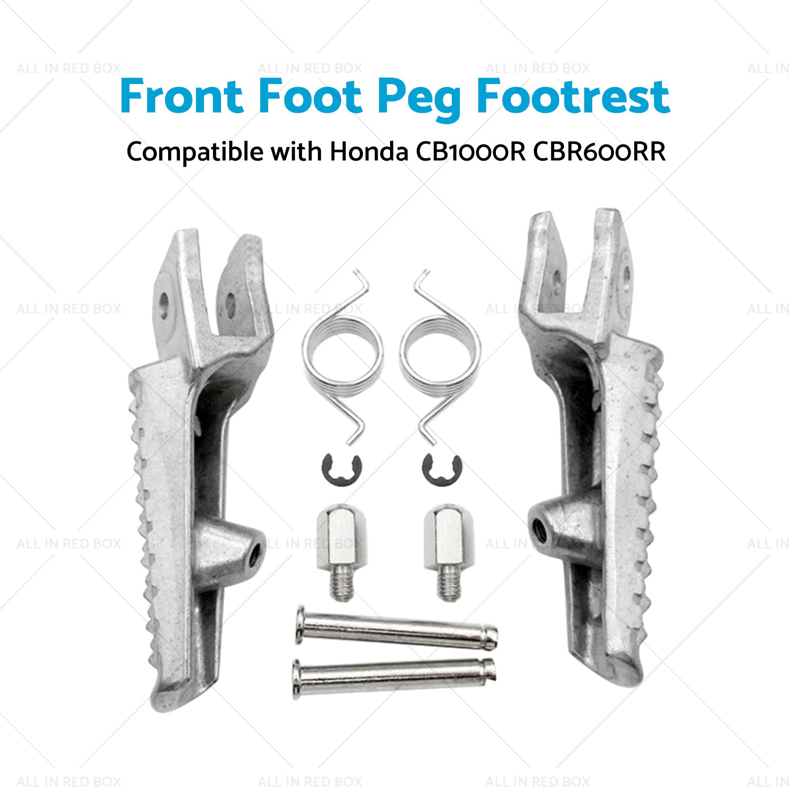 Front Foot Peg Footrest Silver Suitable For Honda CB1000R CBR600RR CBR1000RR-3