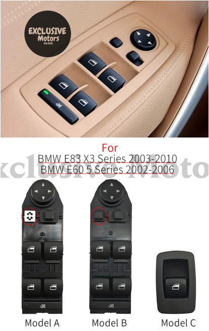 Electric Master Window Switch For Bmw E60 E83 5 Series X3