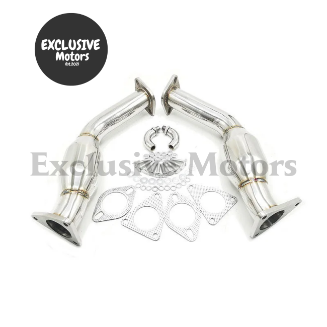 Exhaust Header Downpipe Test Pipe With Resonated For Nissan G37 370Z 09-17