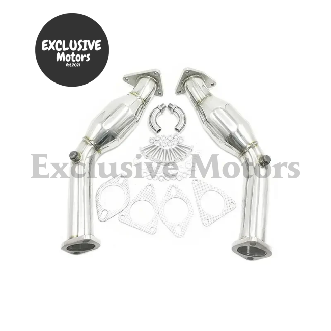 Exhaust Header Downpipe Test Pipe With Resonated For Nissan G37 370Z 09-17