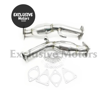 Exhaust Header Downpipe Test Pipe With Resonated For Nissan G37 370Z 09-17