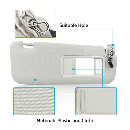 1 Pair Car Sunvisor Sun Visor Gray Front RH  and  LH Fits For Mazda CX-9 2010-2015-1