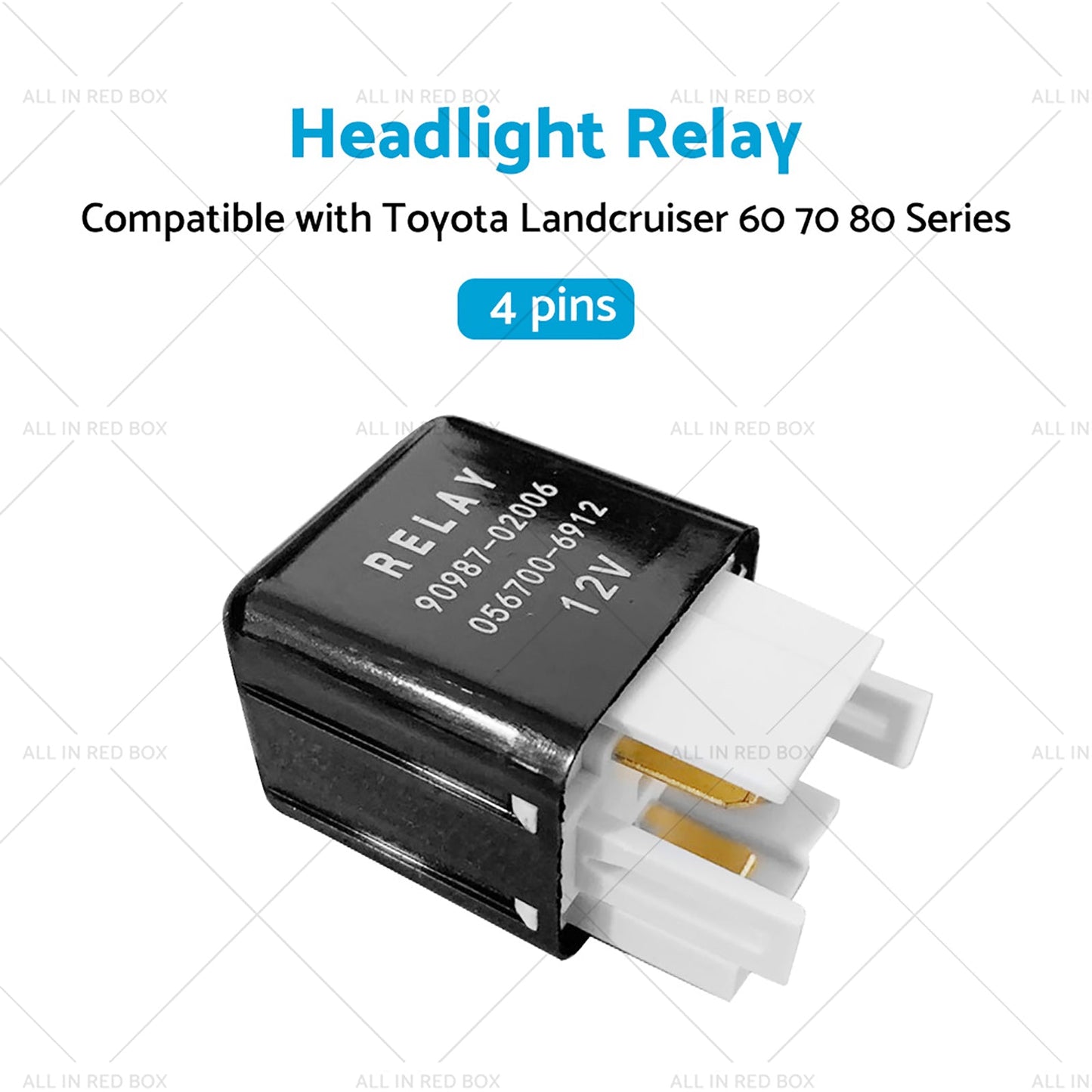 Headlight Relay 12V 4 Pins 90987-02006 Suitable For Toyota Landcruiser 60 70 80-3