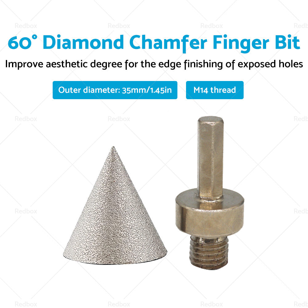 1 Pcs 35mm Diamond Chamfer Finger Bit Ceramic Tile Milling Cone Bit Cut-2