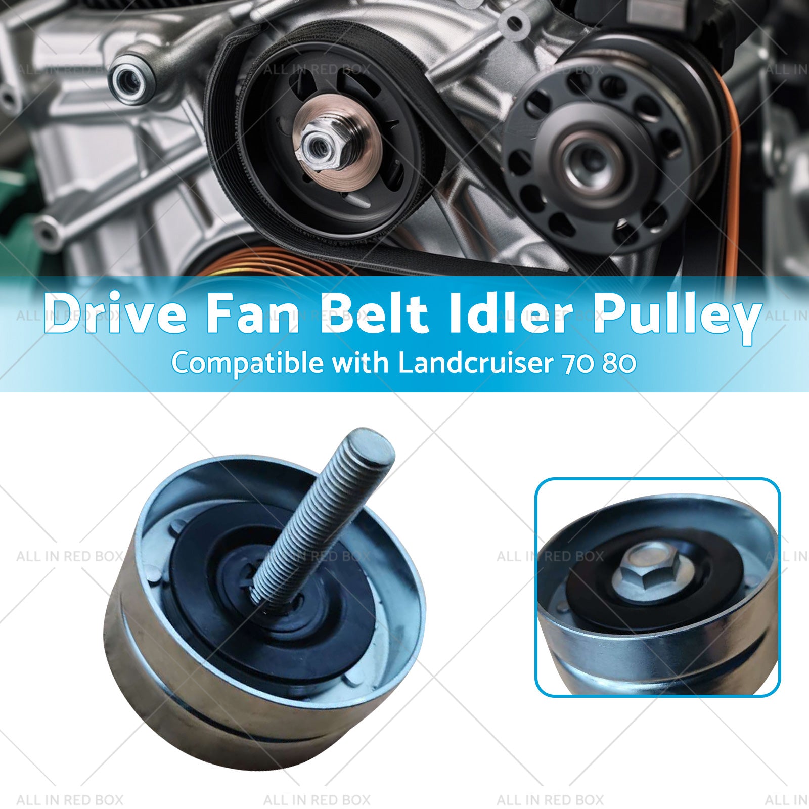 Drive Fan Belt Idler Pulley Suitable for Toyota Landcruiser 70 80 100 1FZ 4. 5L-2