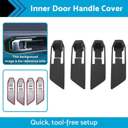 Carbon Fiber Inner Door Handle Cover Suitable For Mitsubishi Triton L200 23-25-4