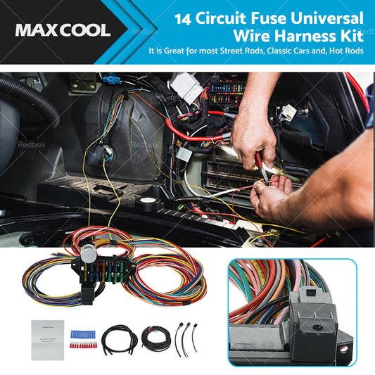 14 Circuit Wiring Harness for Universal Hot Rod Custom Street/Rat