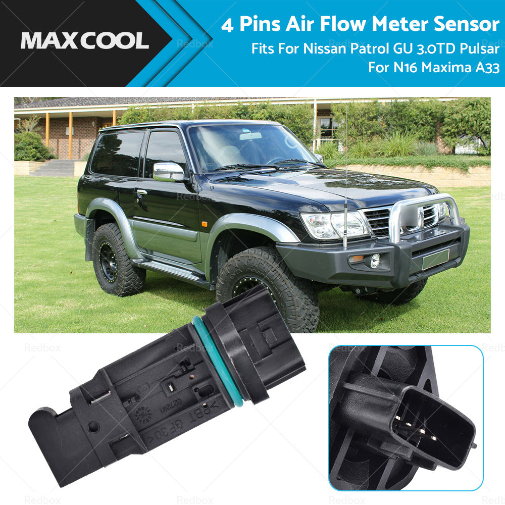 Mass Air Flow Meter Sensor MAF for Nissan Patrol GU 3. 0TD Pulsar N16 Maxima A33-0