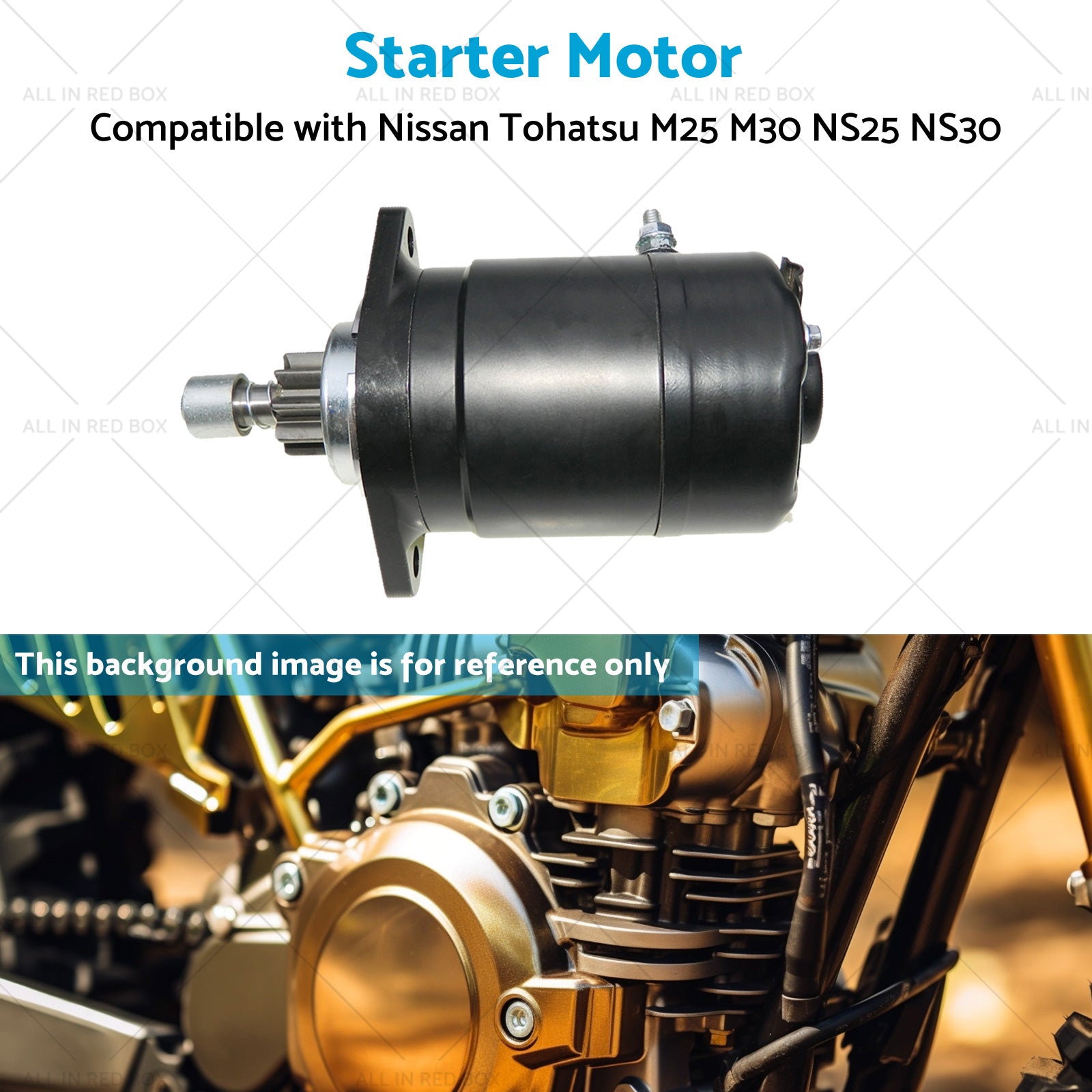 Starter Motor Suitable for Nissan Tohatsu M25 M30 NS30 NS25 2-Stroke 1992-2005-4