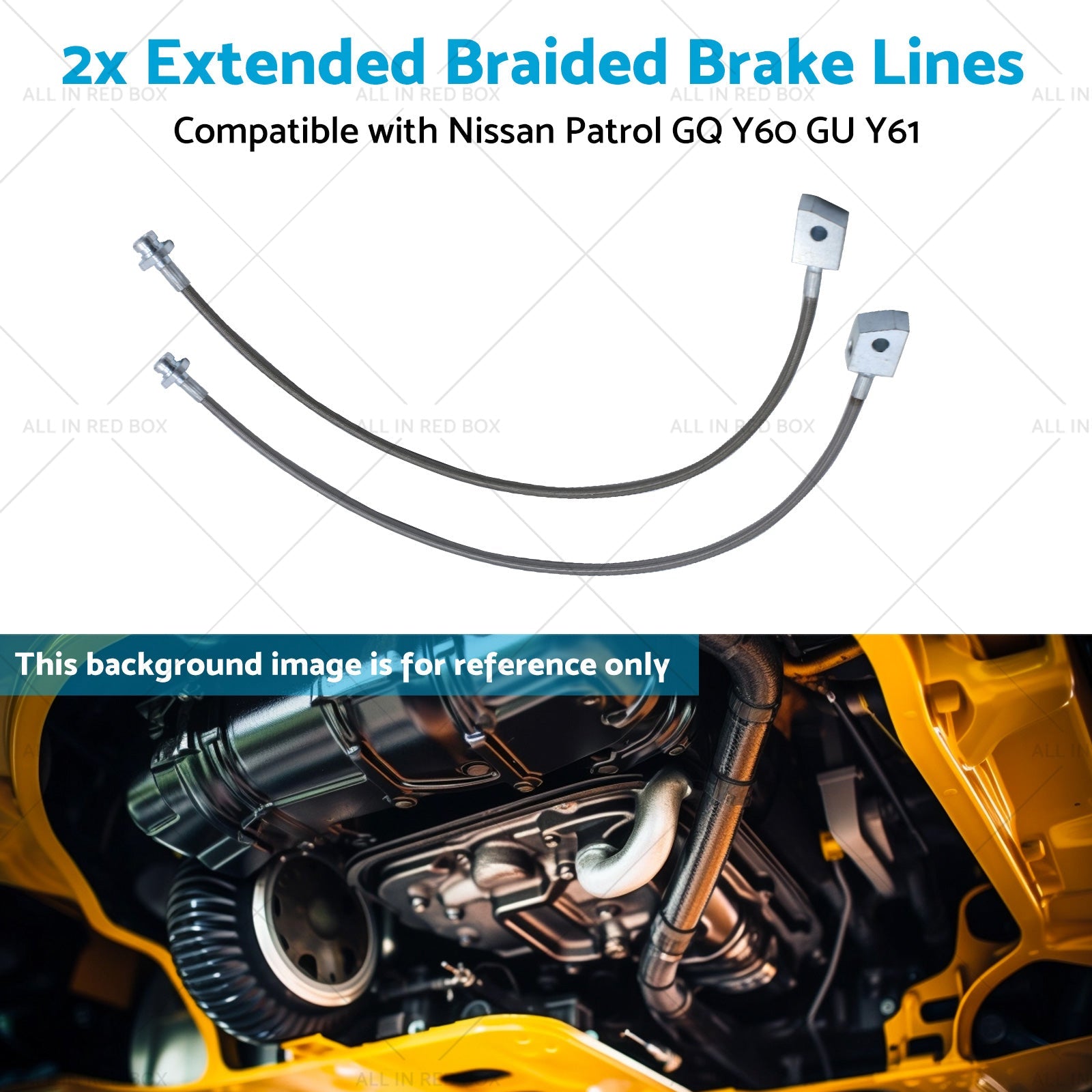 2x Extended Braided Brake Lines Suitablefor Nissan Patrol GU Y61 GQ Y60 2-6inchLift-4