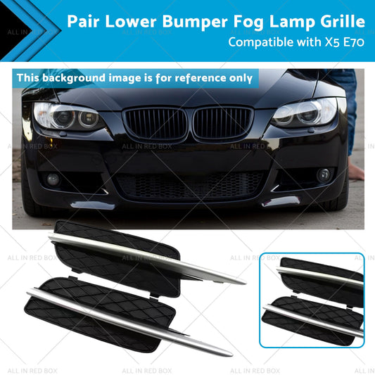 Lower Bumper Fog Lamp Grille for BMW X5 E70 2007-2010