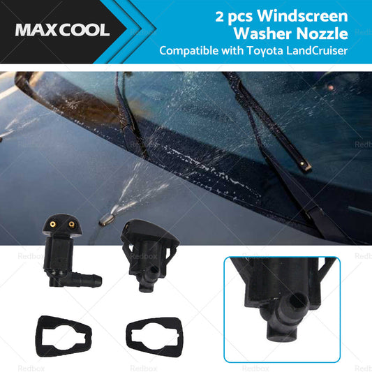 2x Windscreen Spray Washer Nozzle Suitable For Toyota LandCruiser 70 73 75 78 79-0