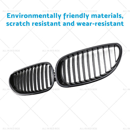 Gloss Black Front Grille Grill Suitable For BMW E60 E61 5 Series 2003-2010-1