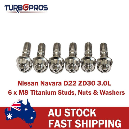 Titanium Turbo Charger Stud Kit for Nissan Navara D22 ZD30 3.0L