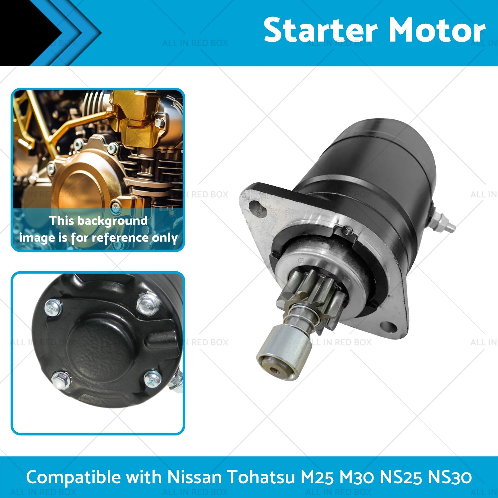 Starter Motor Suitable for Nissan Tohatsu M25 M30 NS30 NS25 2-Stroke 1992-2005-1