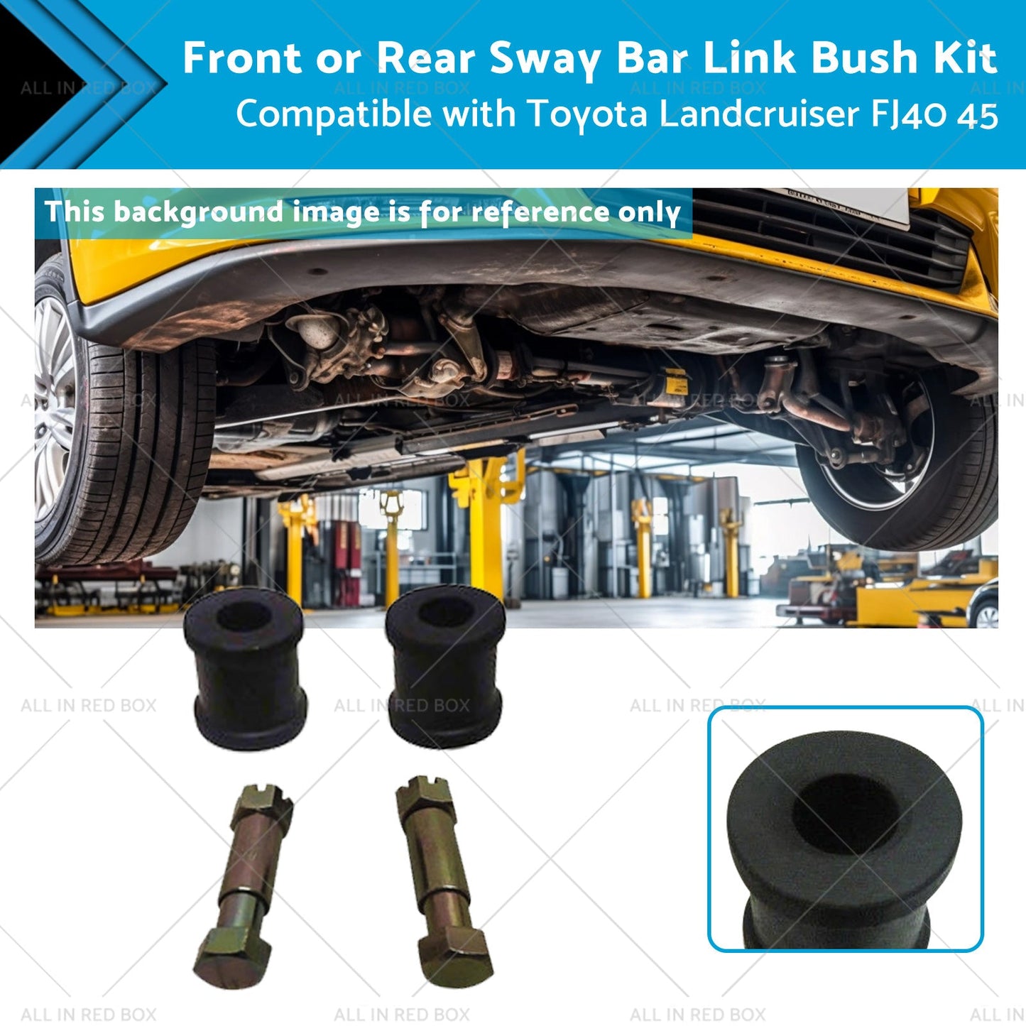 2x Sway Bar Link Bush Front or Rear Suitable for Toyota Landcruiser 45 FJ40-0