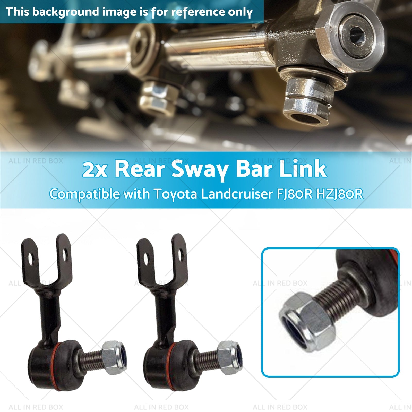 2x Rear Sway Bar Link Suitable for 92-19 Toyota Landcruiser FJ80R HZJ80R-2