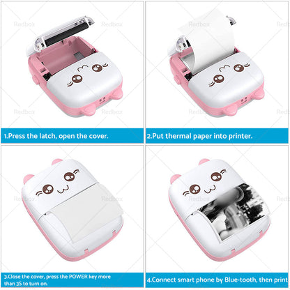 Pocket Thermal Printer Mini Blue-tooth Mobile Phone Label Photo Printing Machine-2